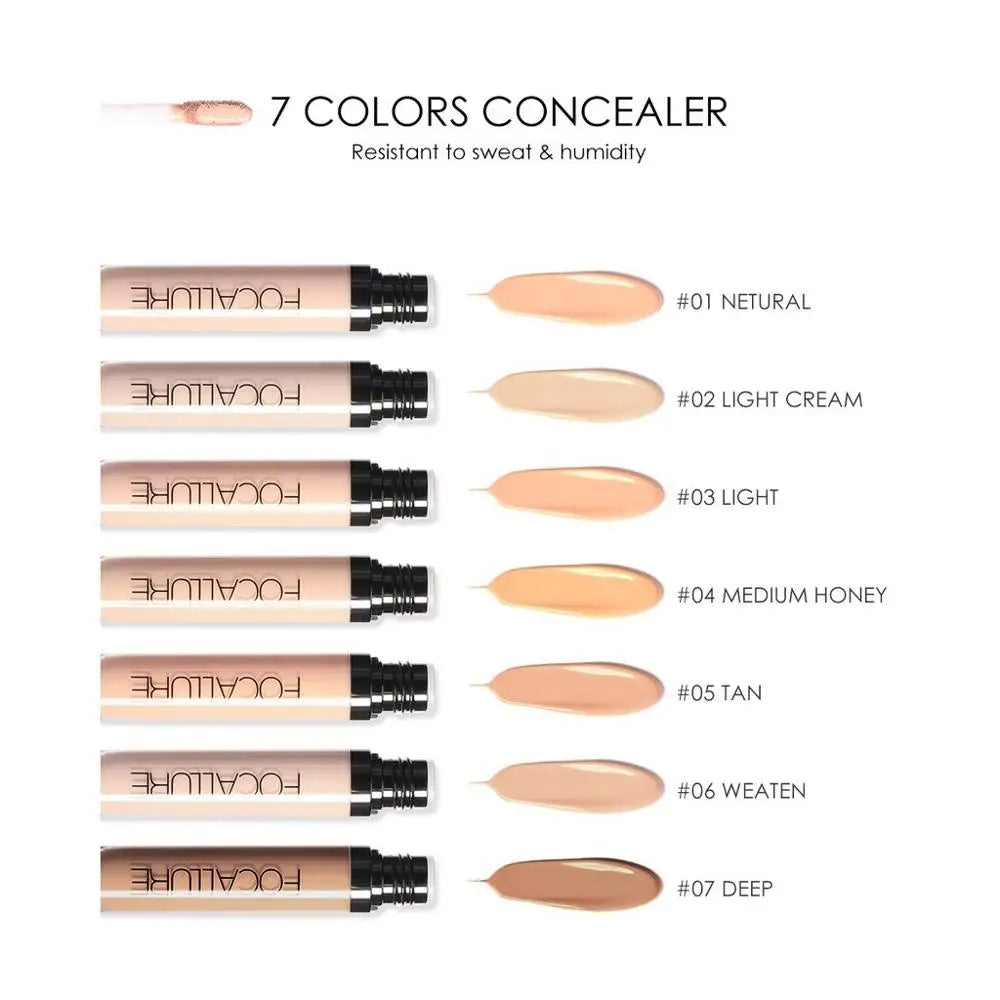 FOCALLURE Full Coverage Makeup Liquid Concealer Convenient Eye Concealer Cream Waterproof Make Up Base Face Cosmetic