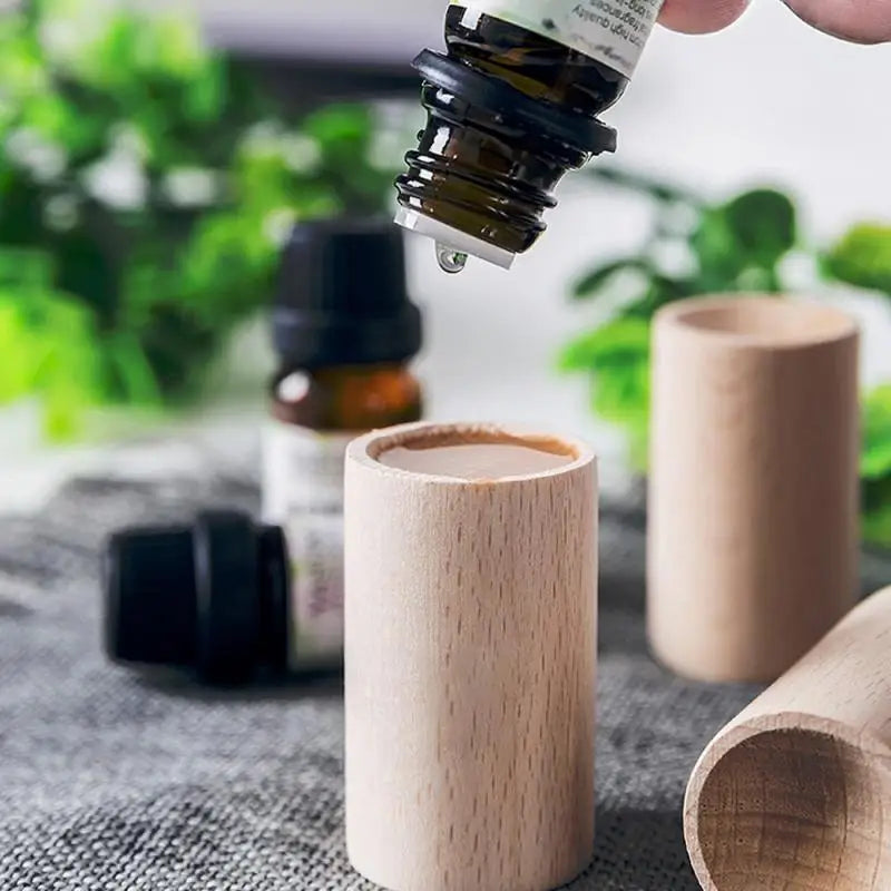 Essential Oil Diffuser Container Slowly Volatile Cherry Wooden Essential Oil for Sleep Push Oil Home Yoga Aromatherapy Inhaler