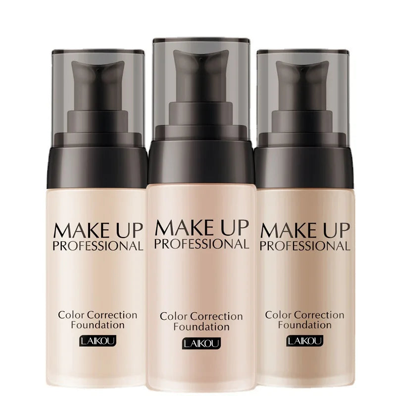 LAIKOU Foundation Makeup Base Face Cream Liquid  Brightening Moisturize Oil control Waterproof Maquiagem 40g