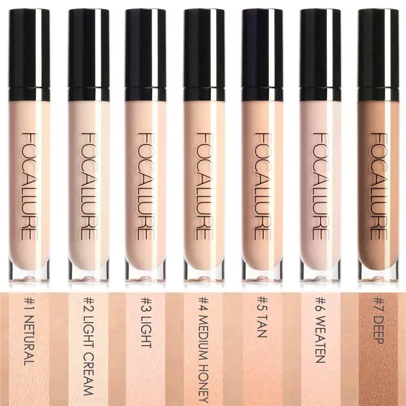 FOCALLURE Full Coverage Makeup Liquid Concealer Convenient Eye Concealer Cream Waterproof Make Up Base Face Cosmetic