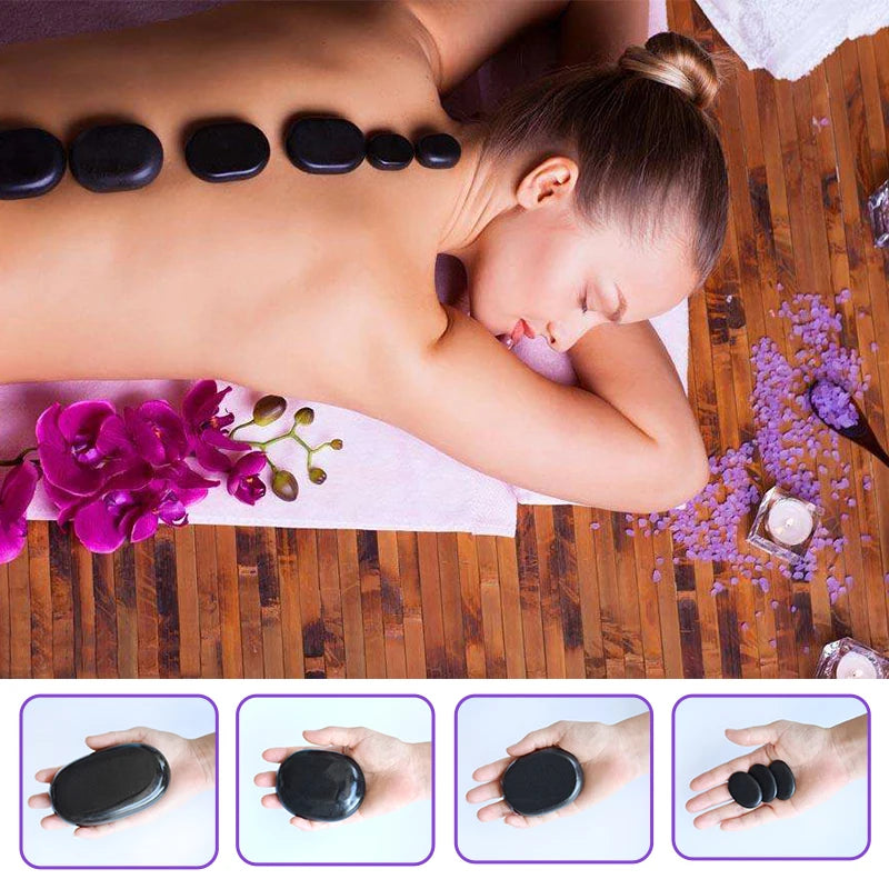 Hot Stone Massage lava Stones Natural Energy Massage Spa Stones Set Rock Basalt Wholesale Body Health Care