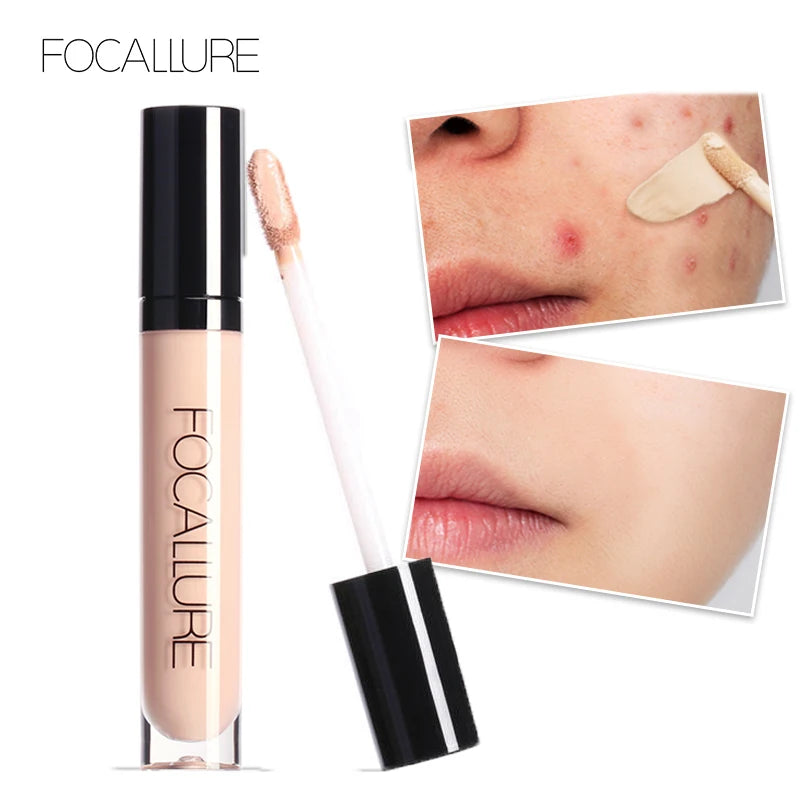 FOCALLURE Full Coverage Makeup Liquid Concealer Convenient Eye Concealer Cream Waterproof Make Up Base Face Cosmetic