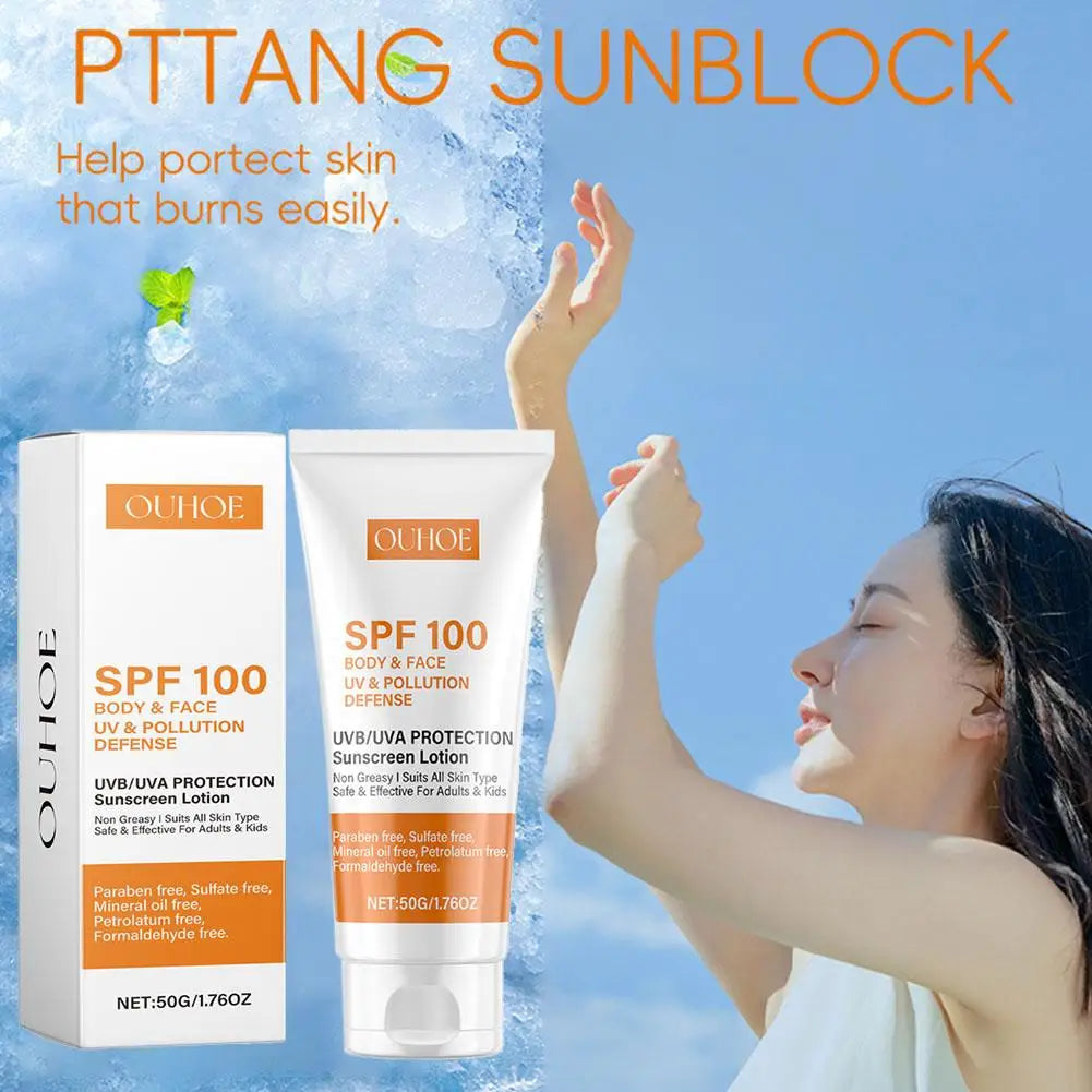 SPF 100 Waterproof Anti-Aging Sunscreen Cream UV Protector