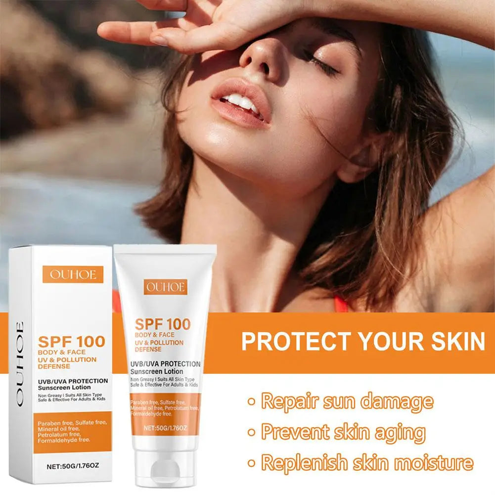 SPF 100 Waterproof Anti-Aging Sunscreen Cream UV Protector