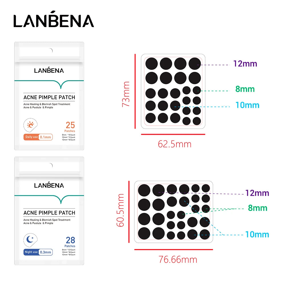 LANBENA Acne Pimple Patch Stickers Acne Treatment Pimple Remover Tool Blemish Spot Facial Mask Skin Care Waterproof