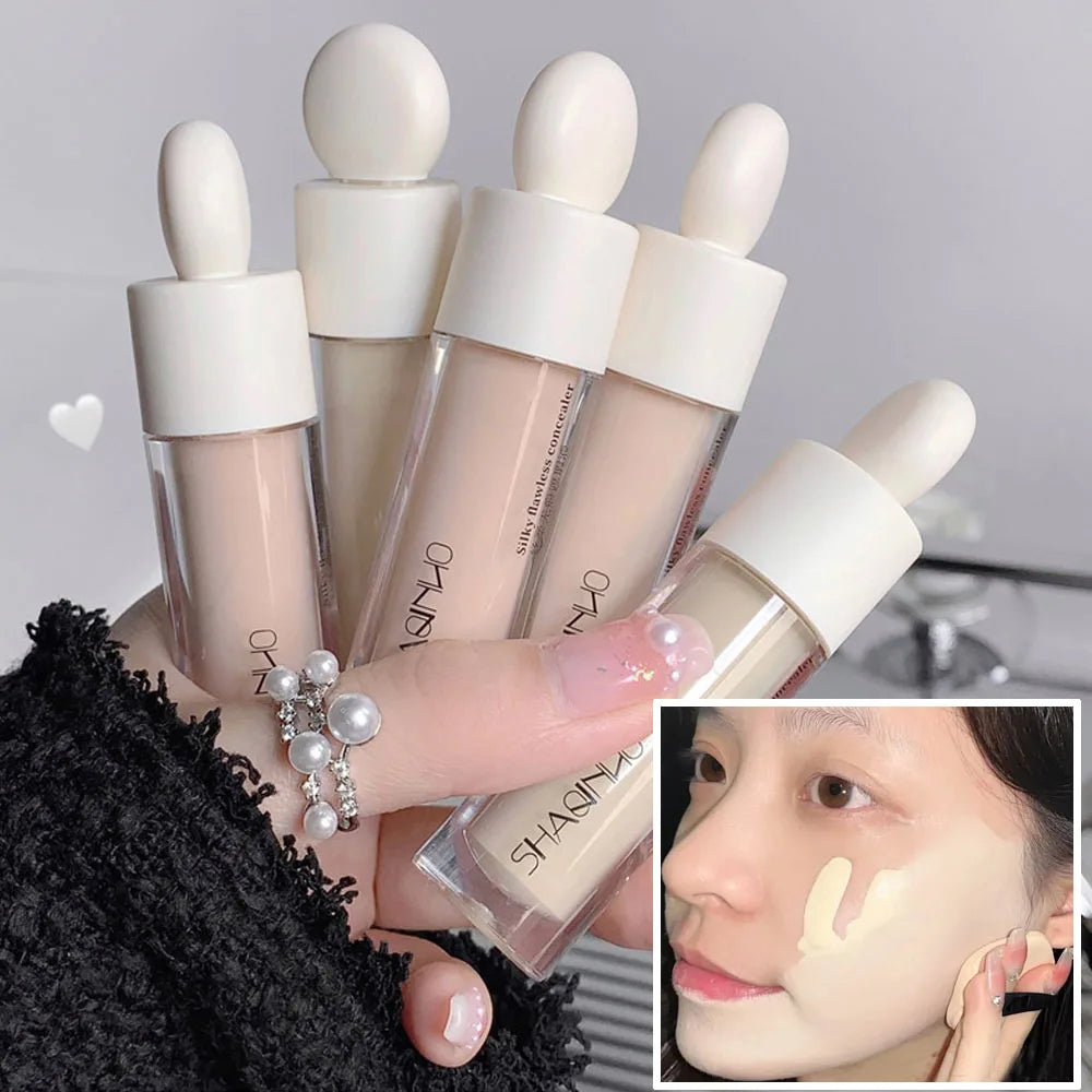 3 Colors Matte Liquid Concealer Makeup Waterproof Full Cover Eye Dark Circles Cream Lasting Face Foundation Makeup Base Cosmetic