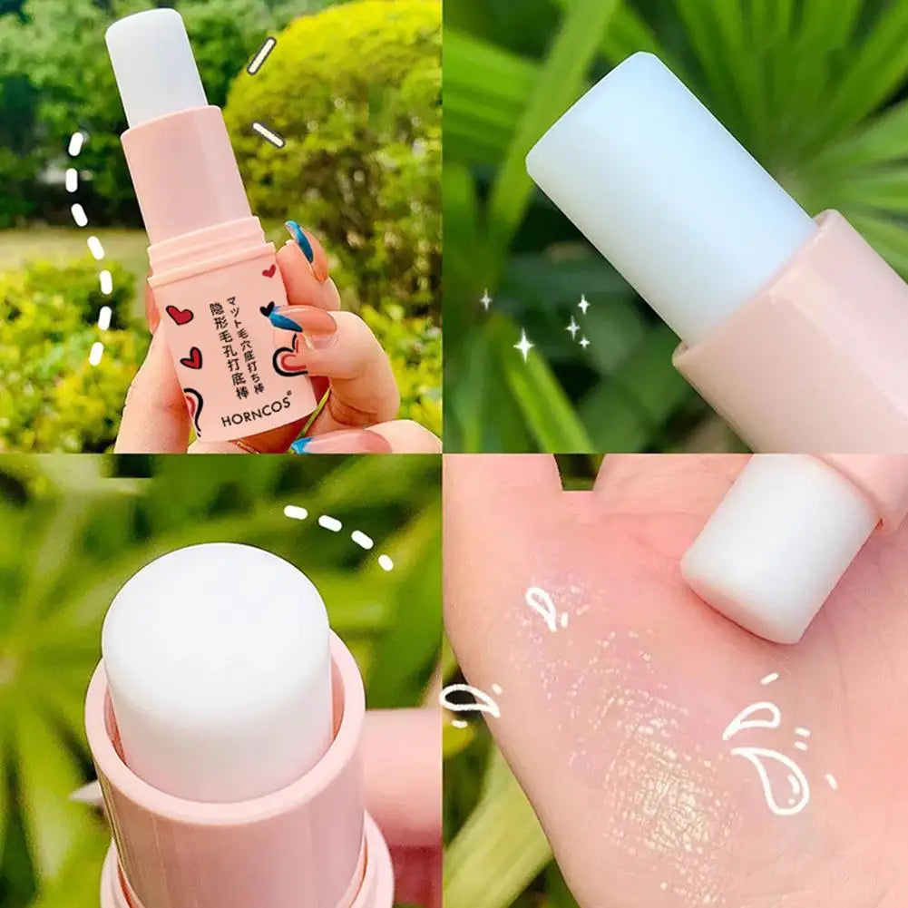 Invisible Pore Primer Stick Waterproof Face Primer Lines Isolation Makeup Base Oil-control Concealer Primer Pore Eraser Cosmetic