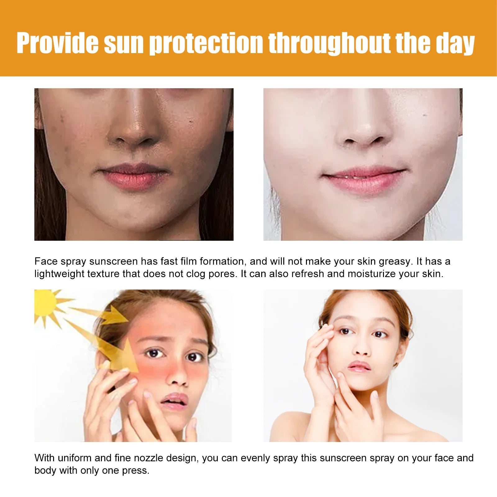 Whitening Essence Sunscreen Moisturizing Hydrating Anti UV Protection For Skin Care