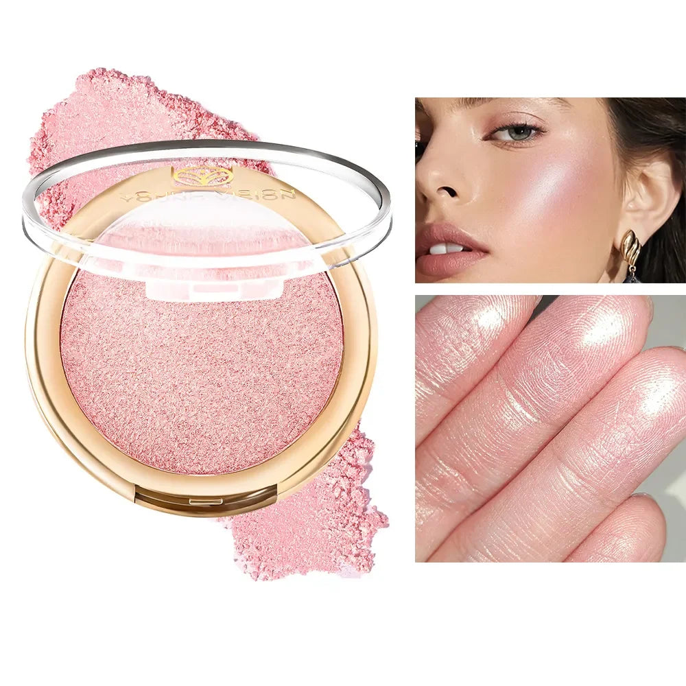 6 Colors Facial Pink Highlighter Makeup Palette Face Lasting Brighten Contour Shimmer Powder 3D Illuminator Highlight Cosmetics
