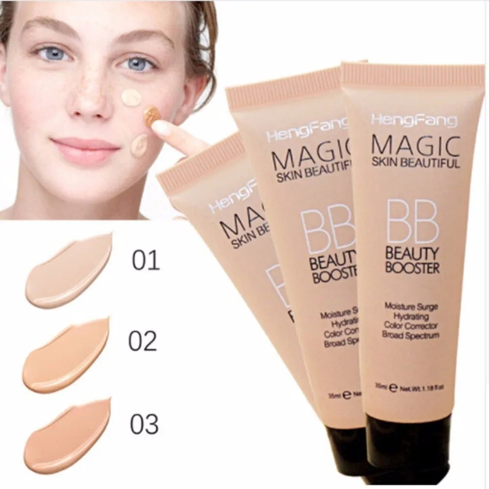 30ml Natural Facial Foundation Cream BB Cream Whitening Base Set Sun Cream Lasting Waterproof Concealer Brightens Face Makeup