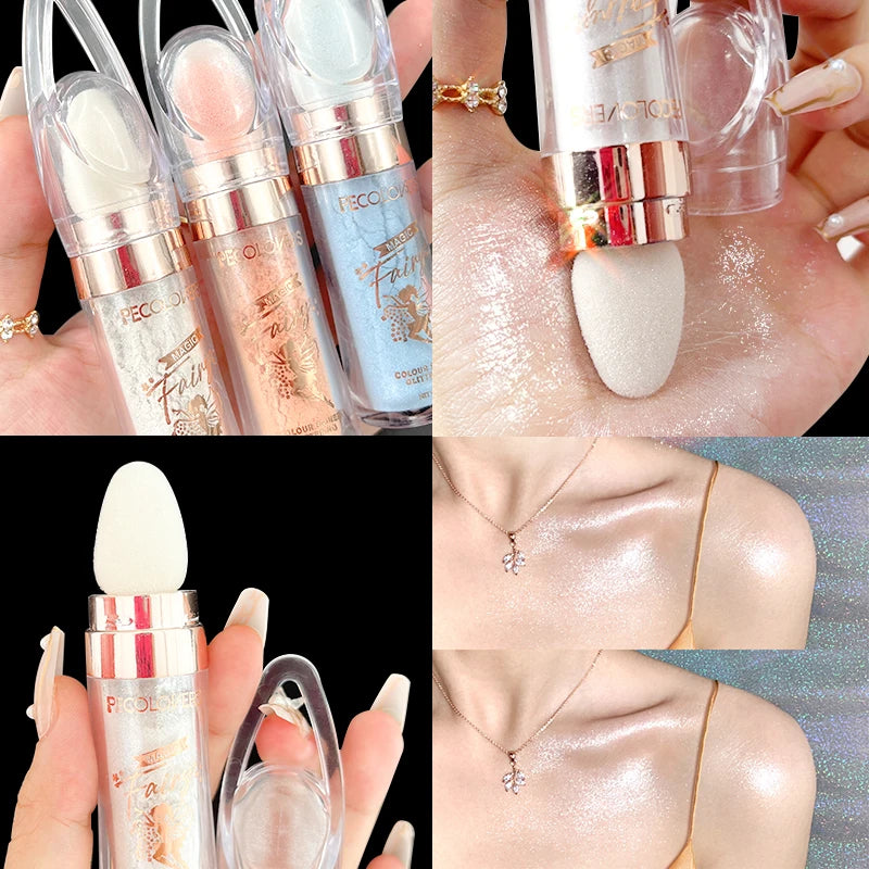 Face Body Highlight 6 Colors Cosmetics Highlighter Powder Shimmer Contour Blush Powder Face Makeup Fairy Powder