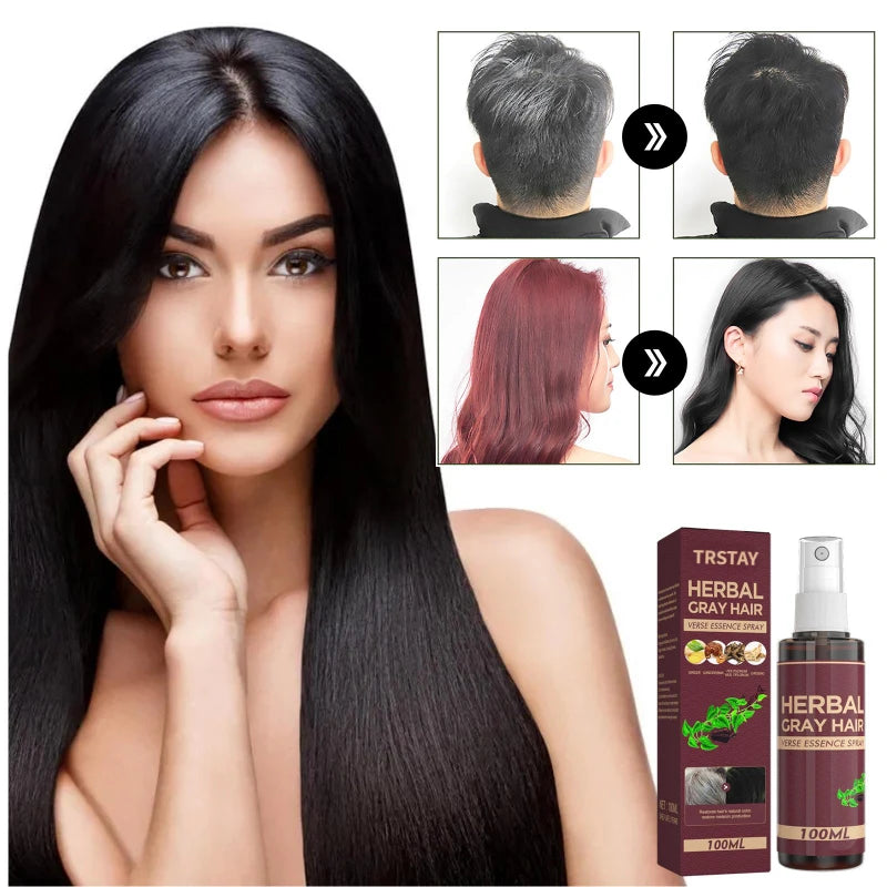 White To Black Hair Serum White To Black Hair Moisturizing Conditioner Hair Oil for Fast Hair Growth Mask