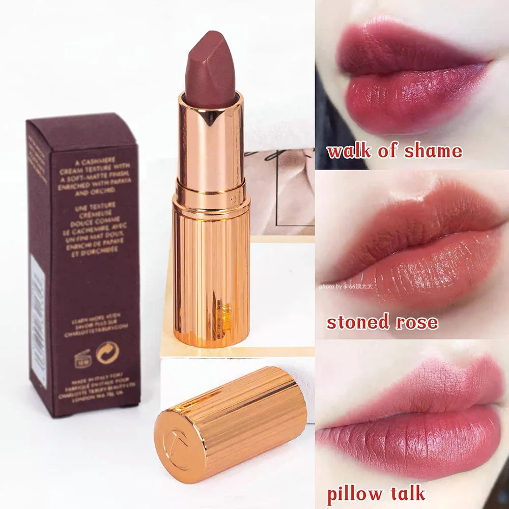 Velvet Bean Red Lipstick Nude Matte Lipstick Not Fading Sexy Lipsticks Easy To Color Lip Tint Makeup Cosmetics For Women