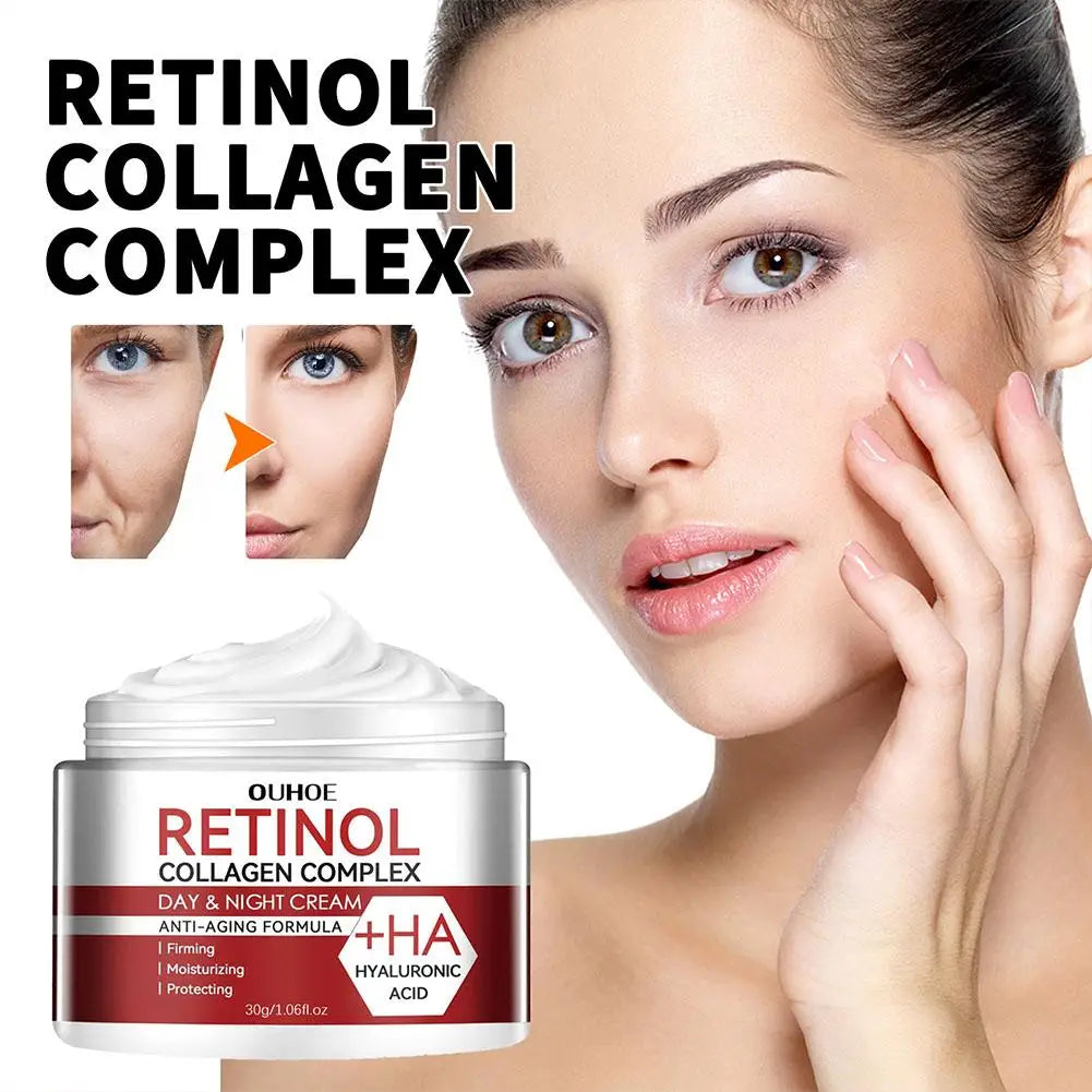 Retinol Face Cream With Vitamin C Hydrating Hyaluronic Acid Face Moisturizer Night And Day Cream Reduce Fine Lines Anti-Aging