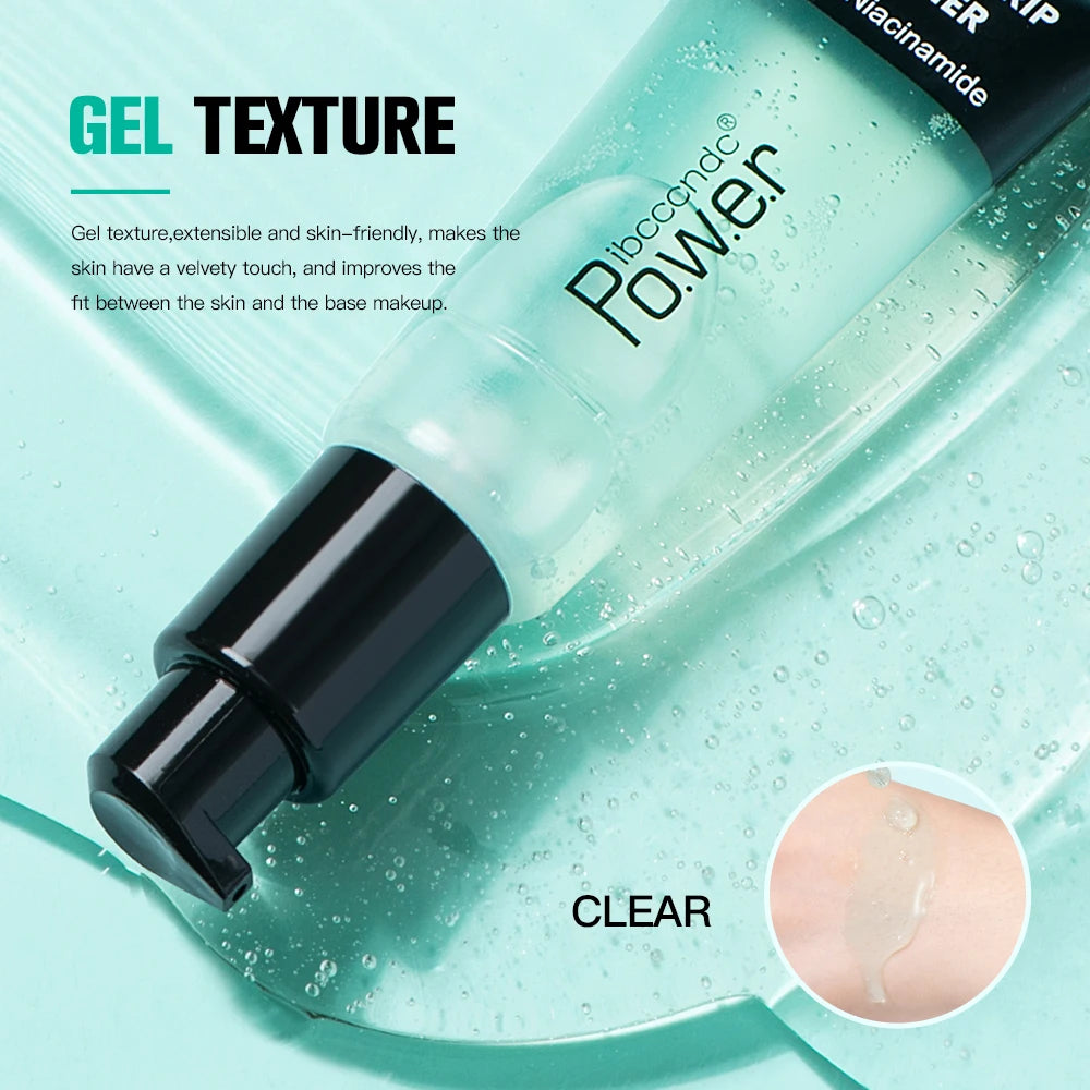 Power Grip Primer Colorless Gel-Based Hydrating Face Primer Evens Skin Makeup Base Invisible Pore