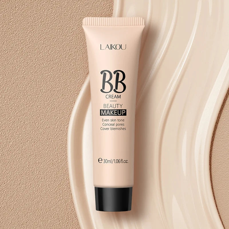 LAIKOU BB Cream Long Lasting Waterproof Even Skin Tone Conceal Pores Cover Blemishes Face Makeup