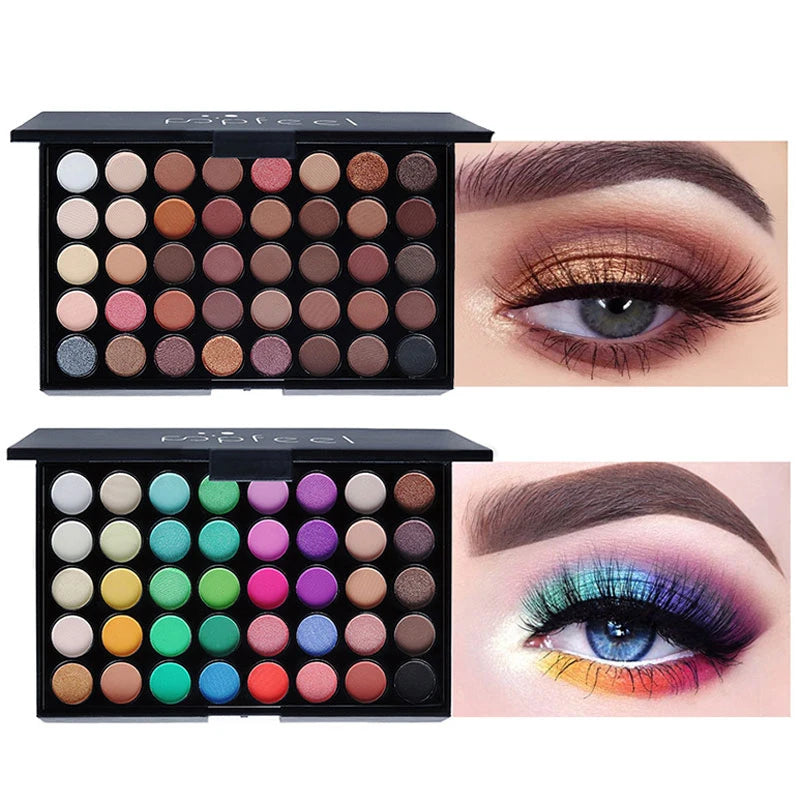 40 Colors Eye Shadow Plate Makeup Pigment Matte Luminous Waterproof Glitter Shimmer Cosmetic EyeShadow Pallete Make Up