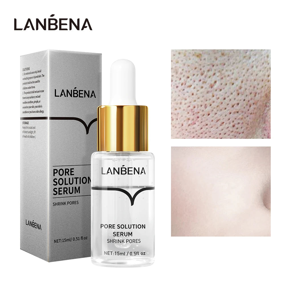 LANBENA Pore Treatment Essence Remover Nose Blackhead Acne Treatment Shrink Pores Skin Face Serum Moisturizing Firming Skin Care