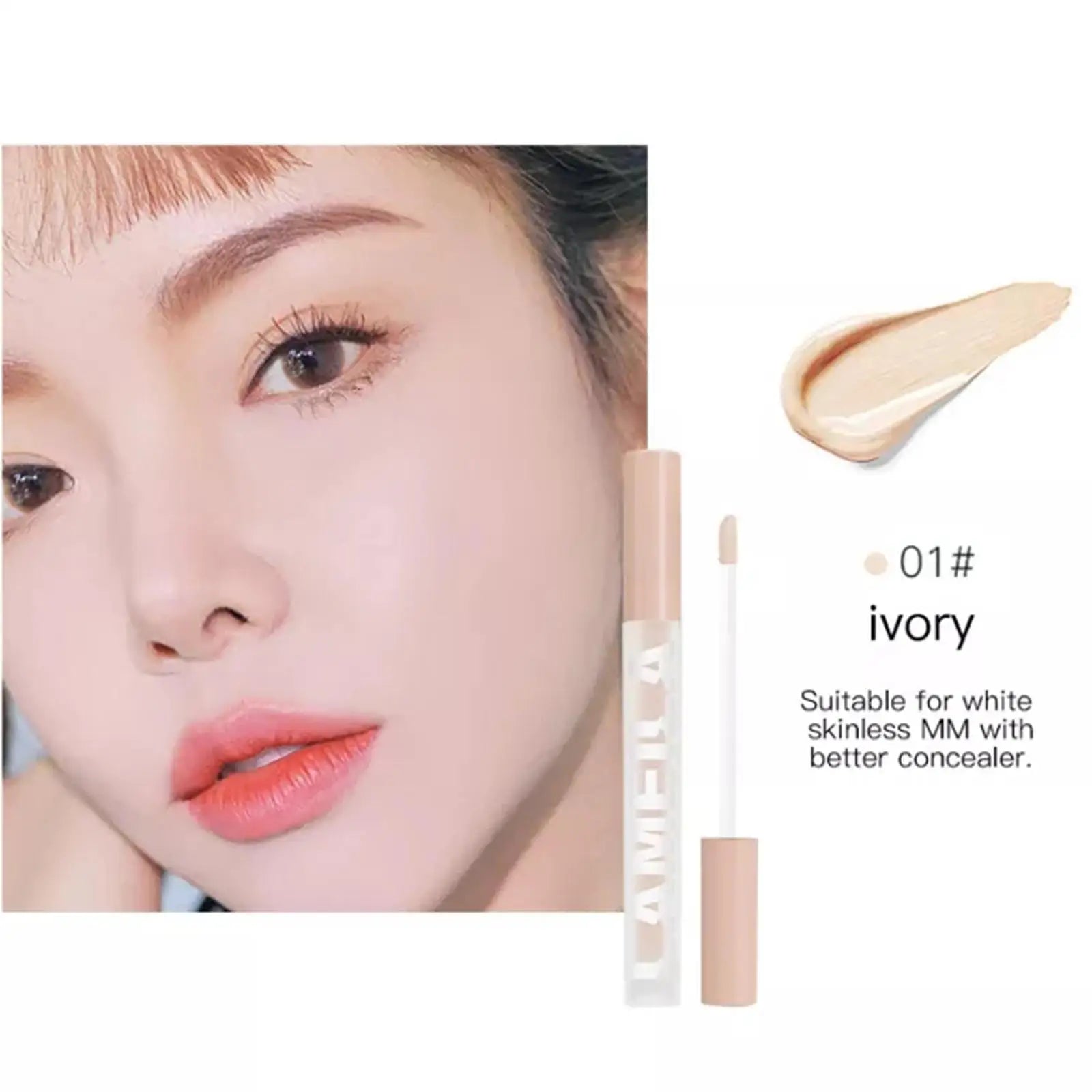 Eye Liquid Concealer Base 3 Colors Full Coverage Suit For All Skin Face Makeup Lip/Dark Eye Circle Cover Concealer Long Las M4V6