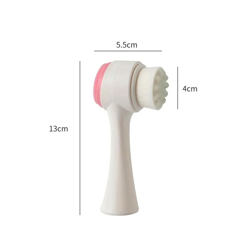 Double Sided Silicone  Bubble Skin Care Facial Cleaning  Brush