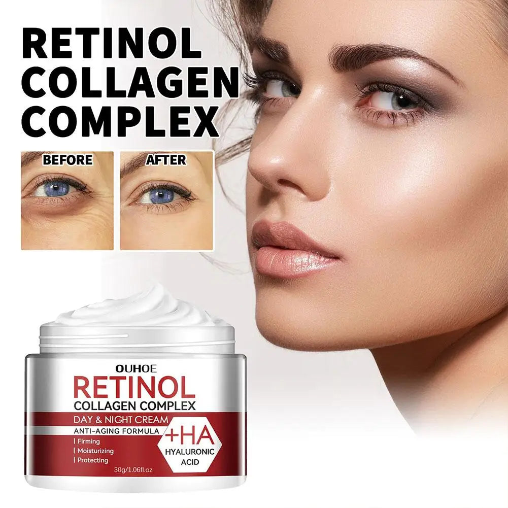 Retinol Face Cream With Vitamin C Hydrating Hyaluronic Acid Face Moisturizer Night And Day Cream Reduce Fine Lines Anti-Aging