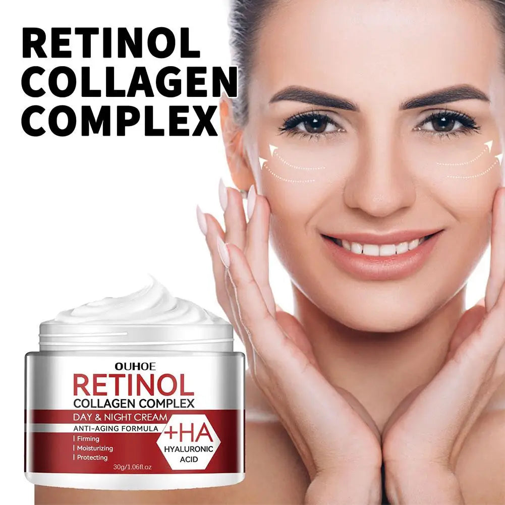 Retinol Face Cream With Vitamin C Hydrating Hyaluronic Acid Face Moisturizer Night And Day Cream Reduce Fine Lines Anti-Aging
