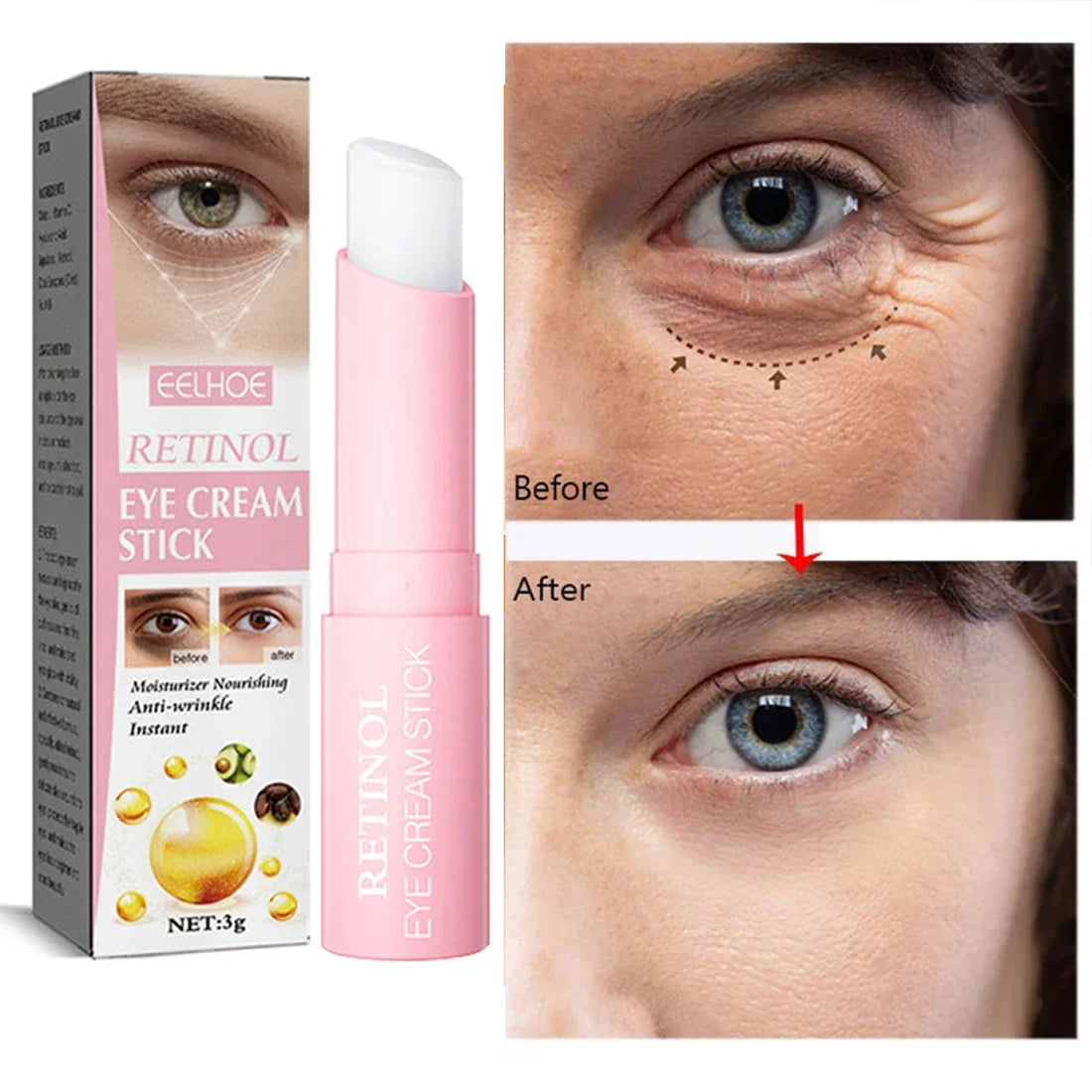 Retinol Eye Moisturising Stick Reduce Dark Circles Beauty Eye Care