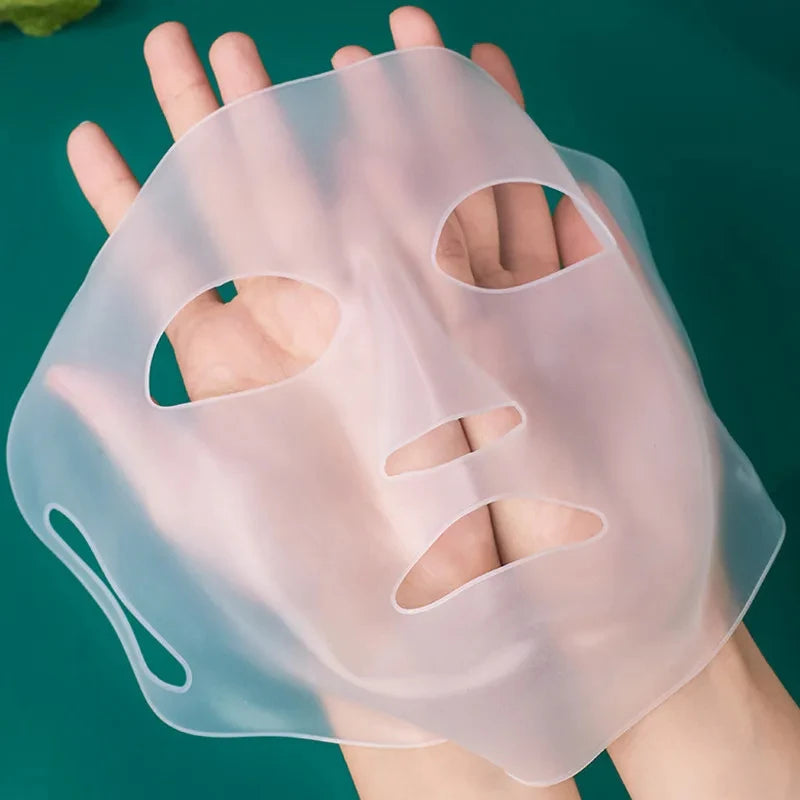 3D Silicone Mask Face Women Skin Care Tool Hanging Ear Face Mask Gel Sheet Reusable Lifting Anti Wrinkle Firming Ear Fixed Tools