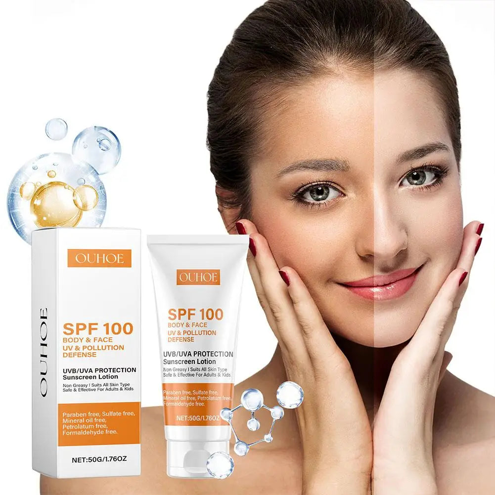 SPF 100 Waterproof Anti-Aging Sunscreen Cream UV Protector