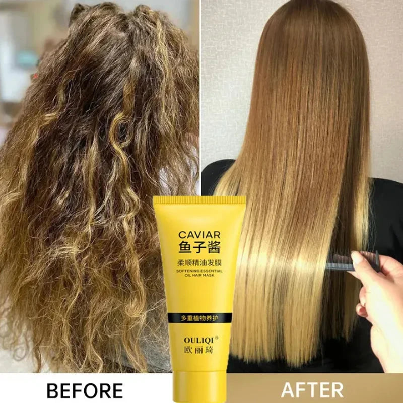 Caviar Hair Mask 5 Seconds Repair Damage Frizzy Smooth Hair Organic Keratin Straightening Restore Soft Nourish Magical Hair Care