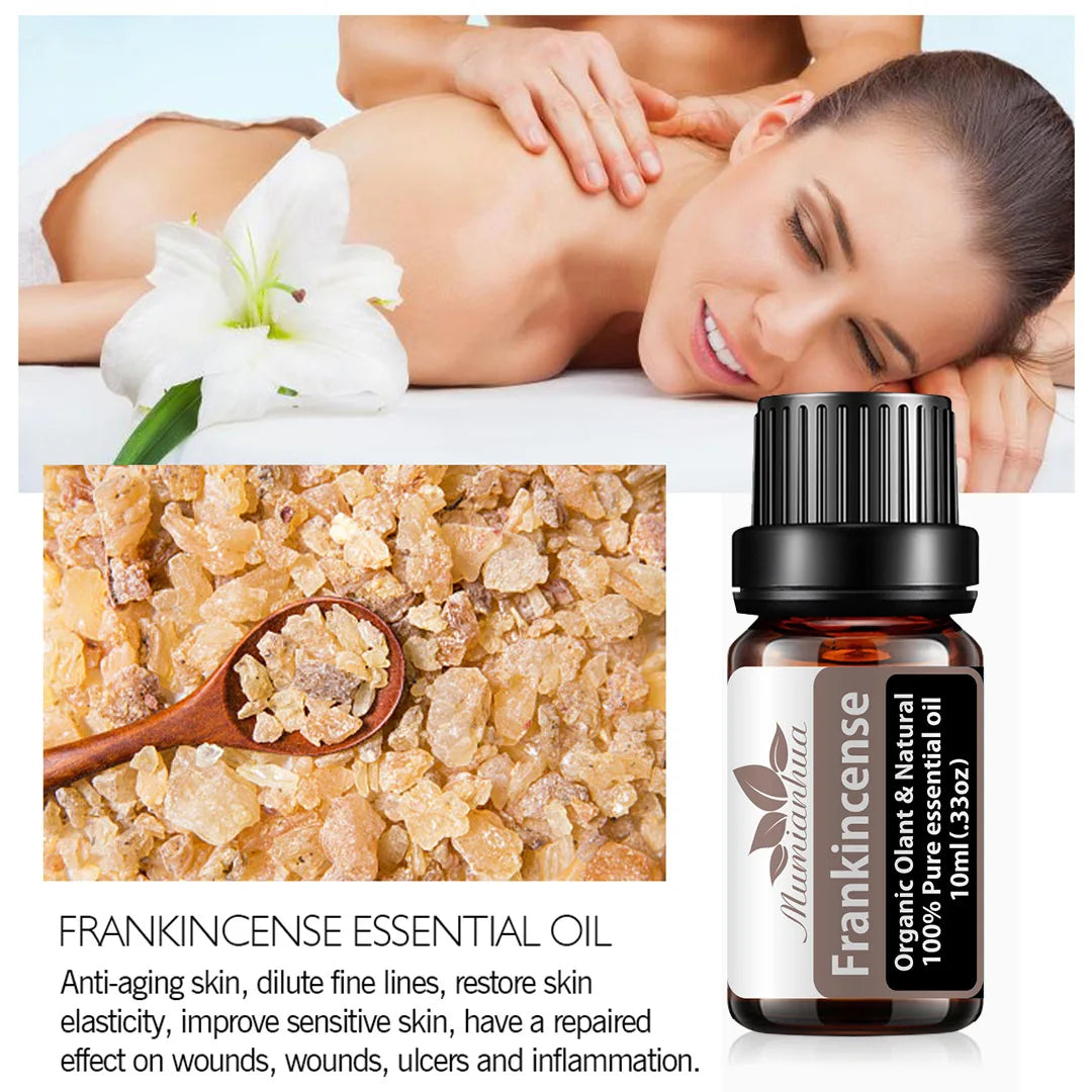 100% Natural Frankincense Oil for Pain & Body Comfortfor Face & Diffuser Natural Undiluted Therapeutic Grade Aromatherapy Oil