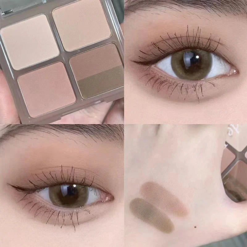 2023 New 5-color Eye Shadow Palette Shiny Eye Shadow Matte Shiny Waterproof High Pigment Mixed Powder Eye Makeup Tray