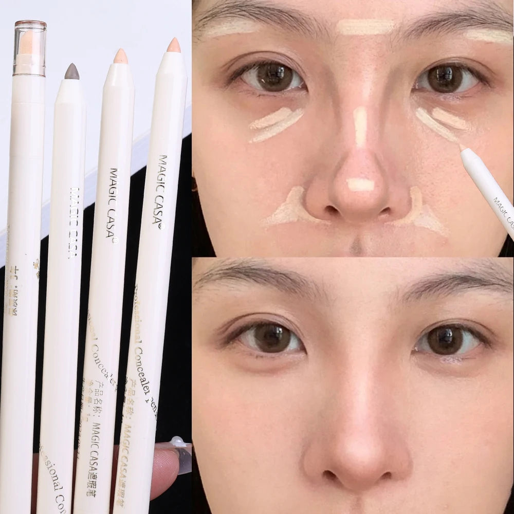 Moisturizing Shadow Concealer Pen Lasting Full Coverage Waterproof Face Acne Marks Concealer Contouring Stick Makeup Cosmetics