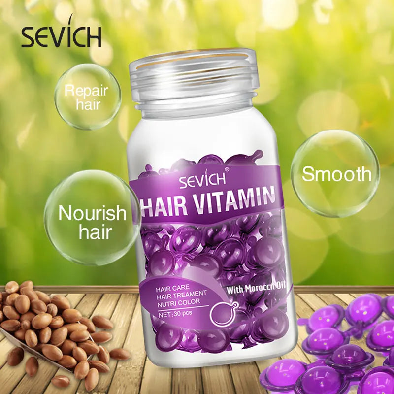 Hair Vitamin Capsule Keratin Silky Hair Serum Anti Hair Loss Repair Damaged Hair