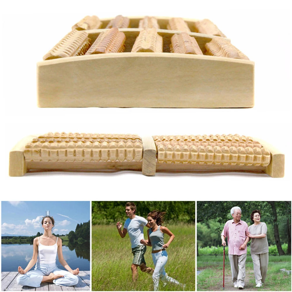 Wooden Foot Roller Wood Care Massage Reflexology Muscle Relax Relief Massager Spa Gift Anti Cellulite Foot Massager Care Tools