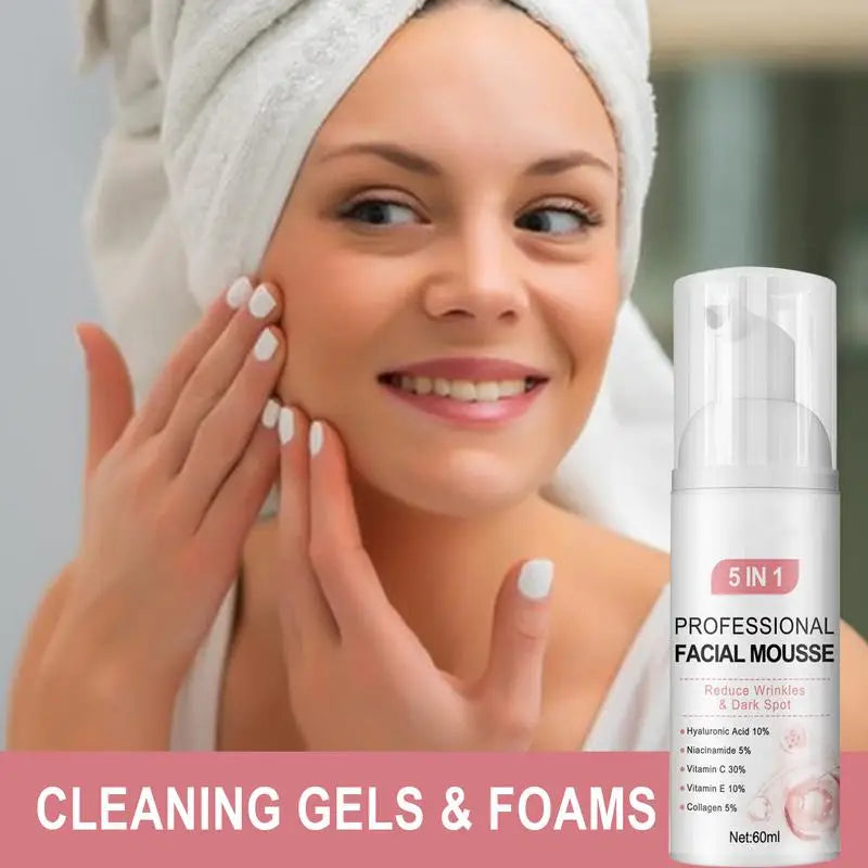 Facial Foam Cleansing   Mousse for Blackhead  removal and Oil Free  Face  Cleanser Timeless Clear   Skin Care